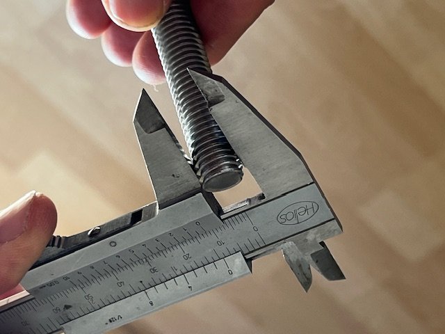 mesurer le diamètre d'un axe plein